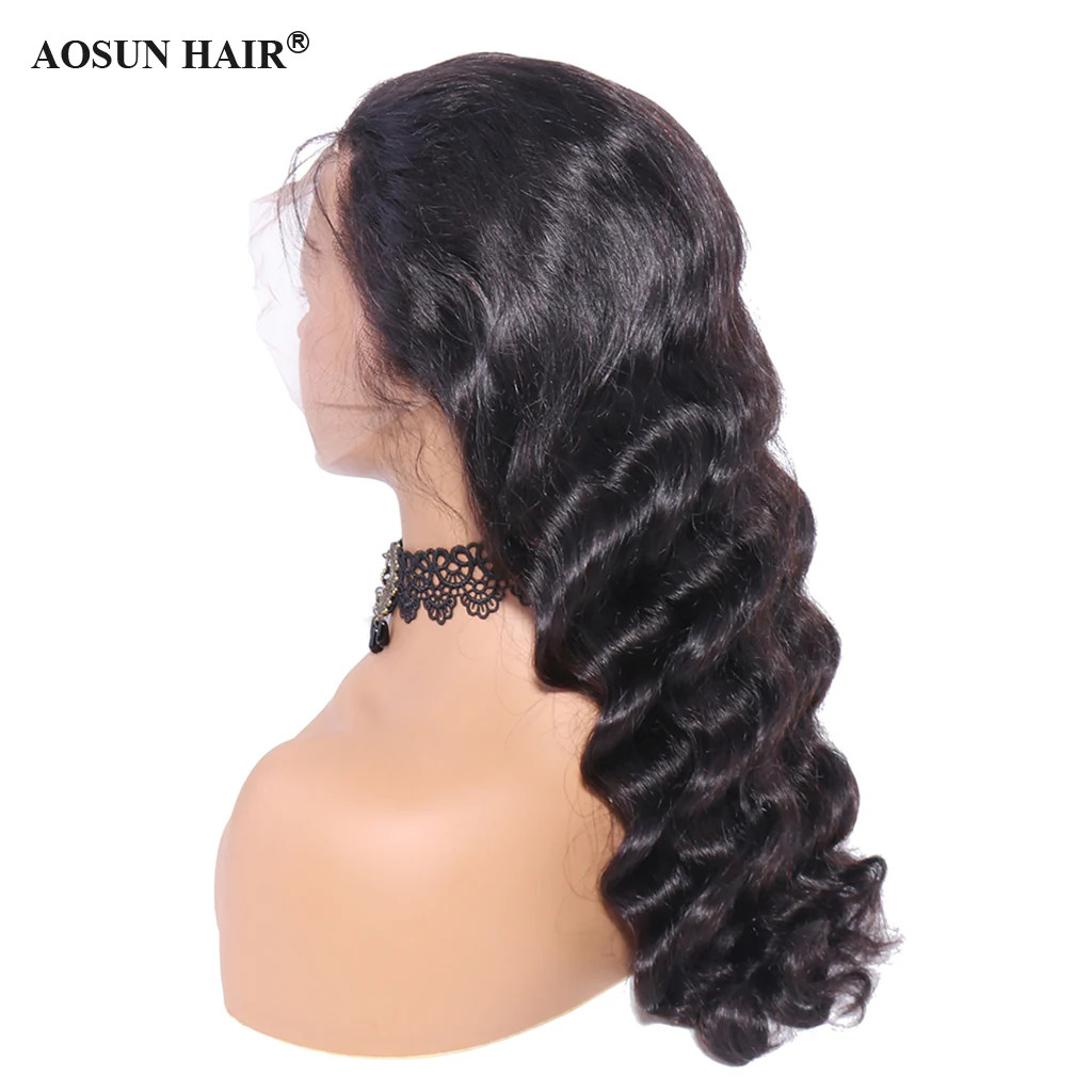 28 Inch Human Hair Lace Front Wig Loose Wave 13×4 Lace Frontal Wig for Women New