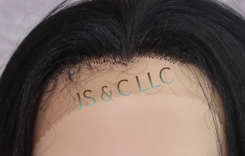 Human Hair Blend FREE PART Wig Lace Front Long Straight Black WBCL 1