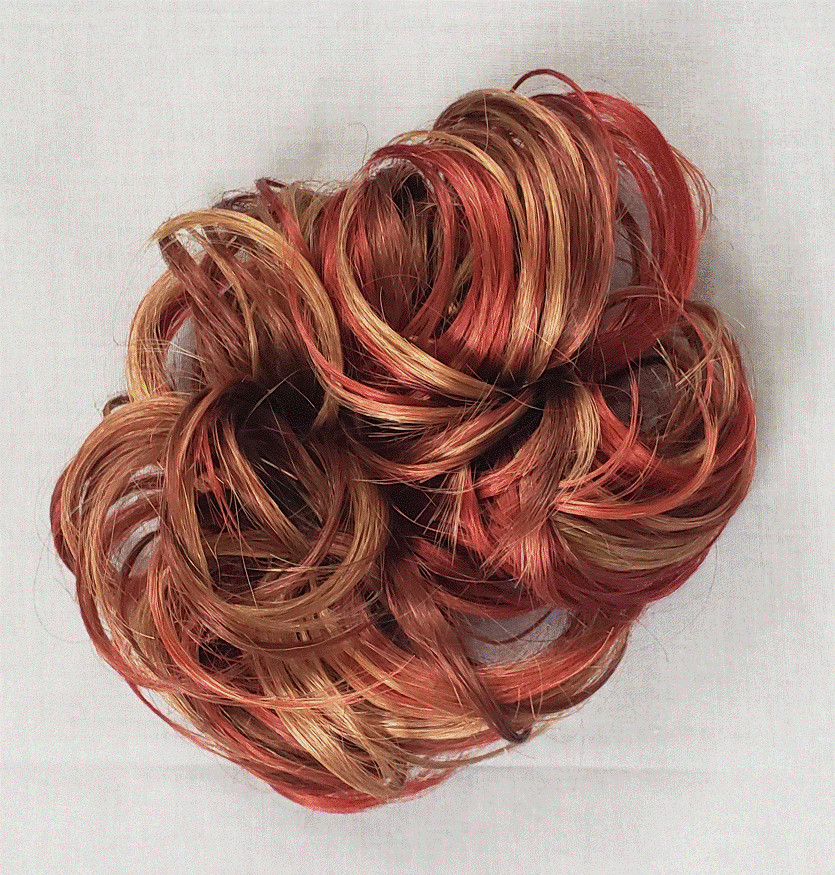 LARGE CURLY HAIR MESSY BUN SCRUNCHIE PONYTAIL HOLDER HAIRPIECE EXTENSIONS LACEY