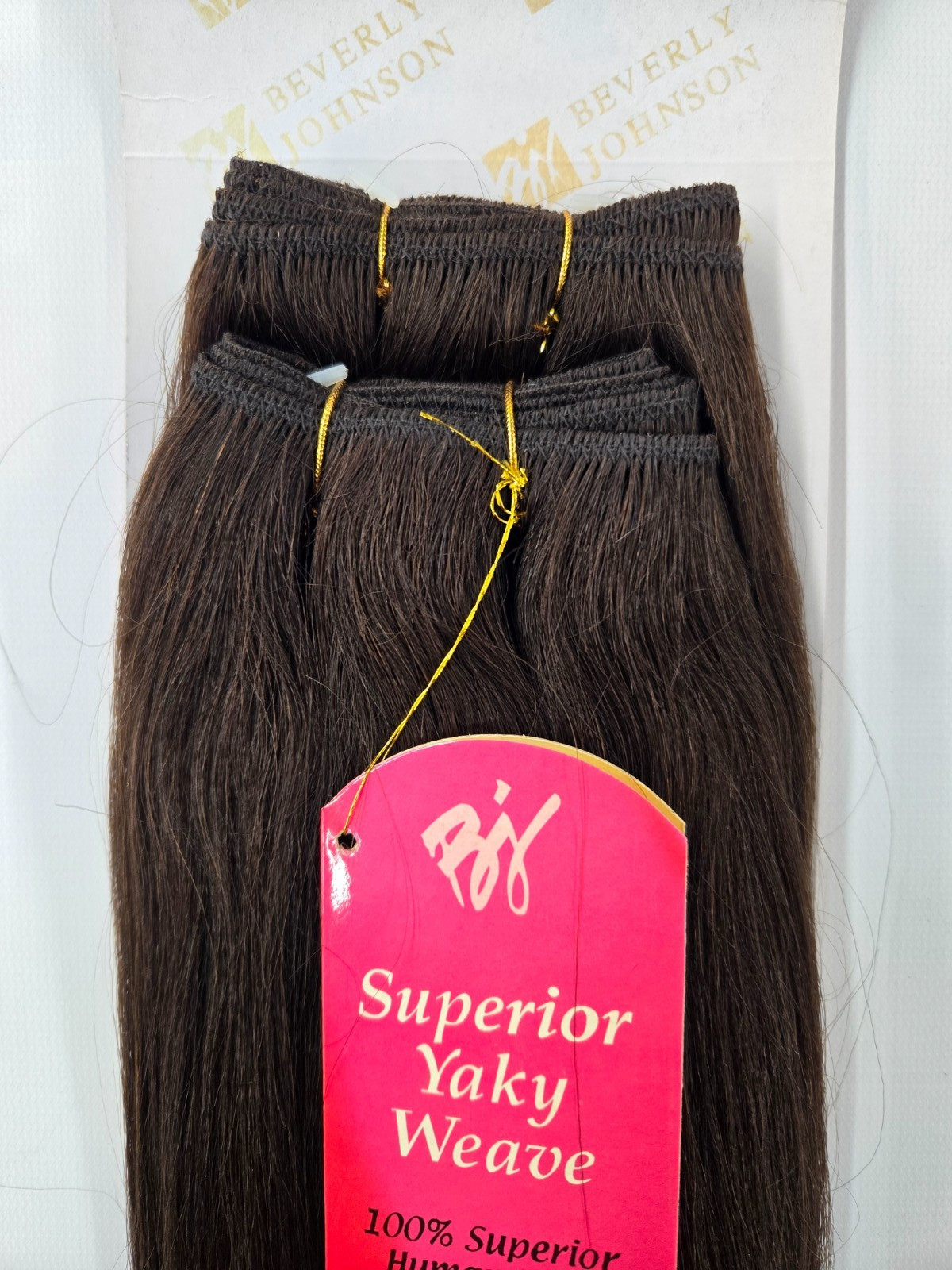 Beverly Johnson Premier Yaky Weave 100% Human Hair Extension 10″ Dark Brown