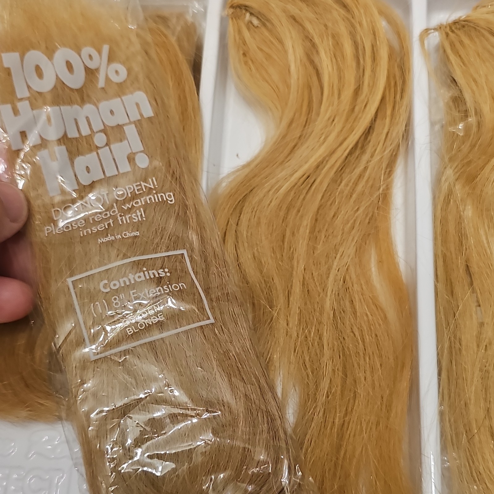 Alex Roldan’s Perfect Hair 100% Human Hair Clip-In Extension Golden Blond 8 in
