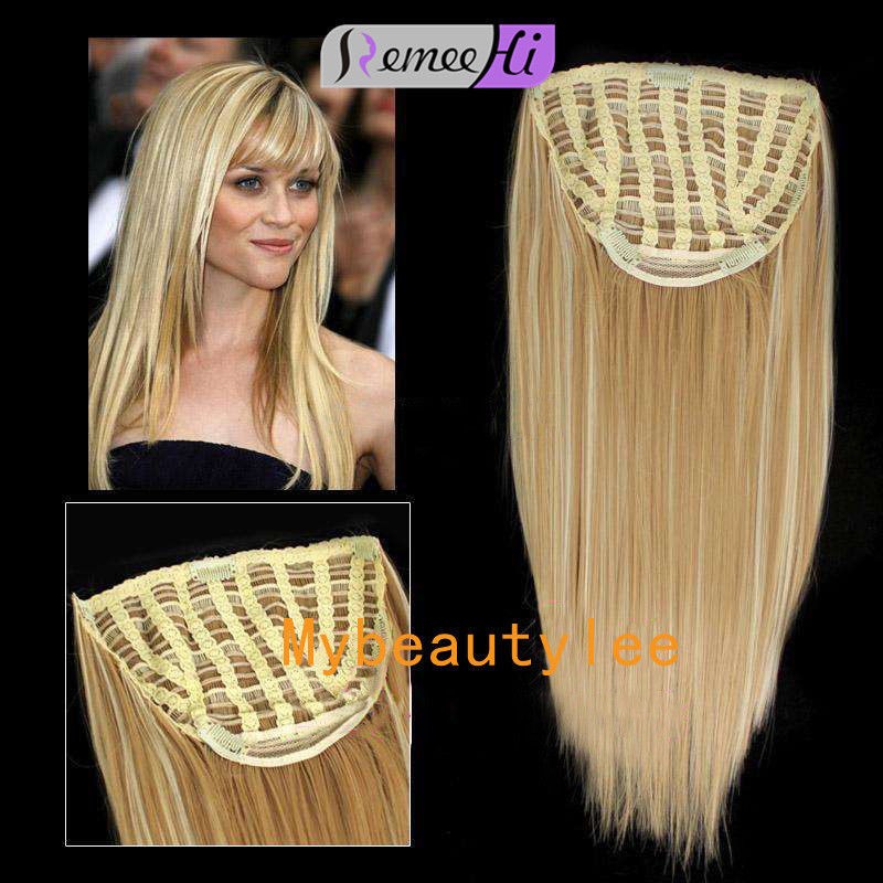 3/4 Half Wig 100% Real human hair Body wave human hair machine cap half wigs
