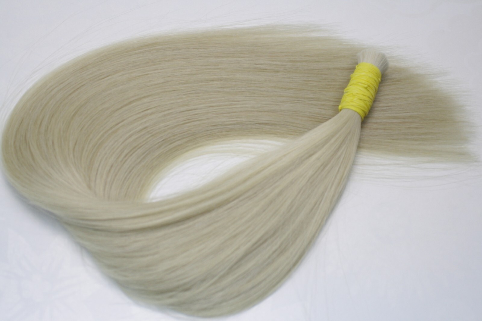 Natural bulk hair extensions White cool blond, 24 inch (60 cm), 100 gr (3,53 oz)