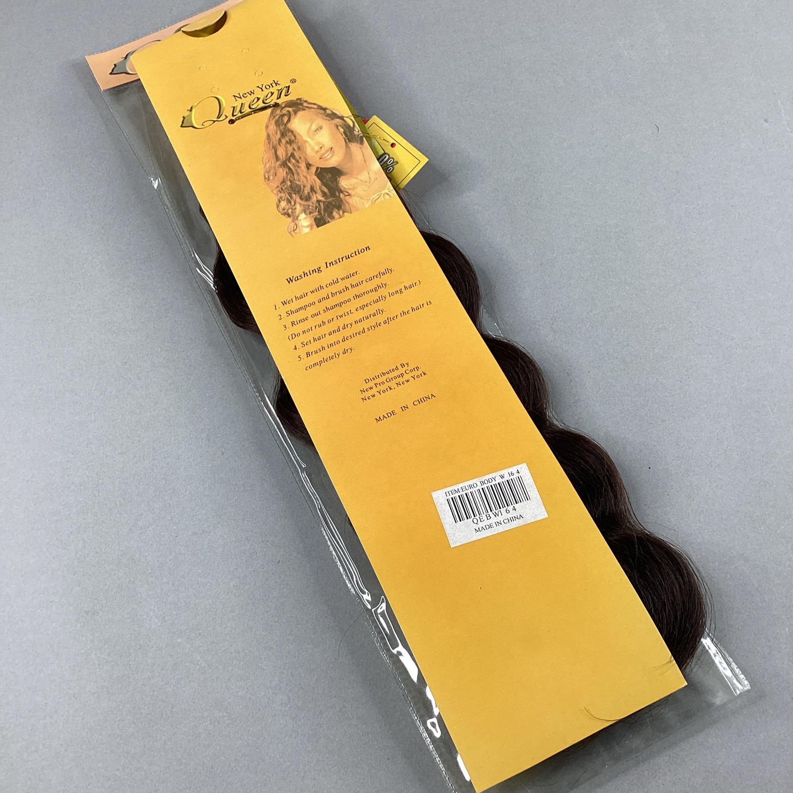16” Euro Body #4 Darkest Brown Human Hair Blend Extensions