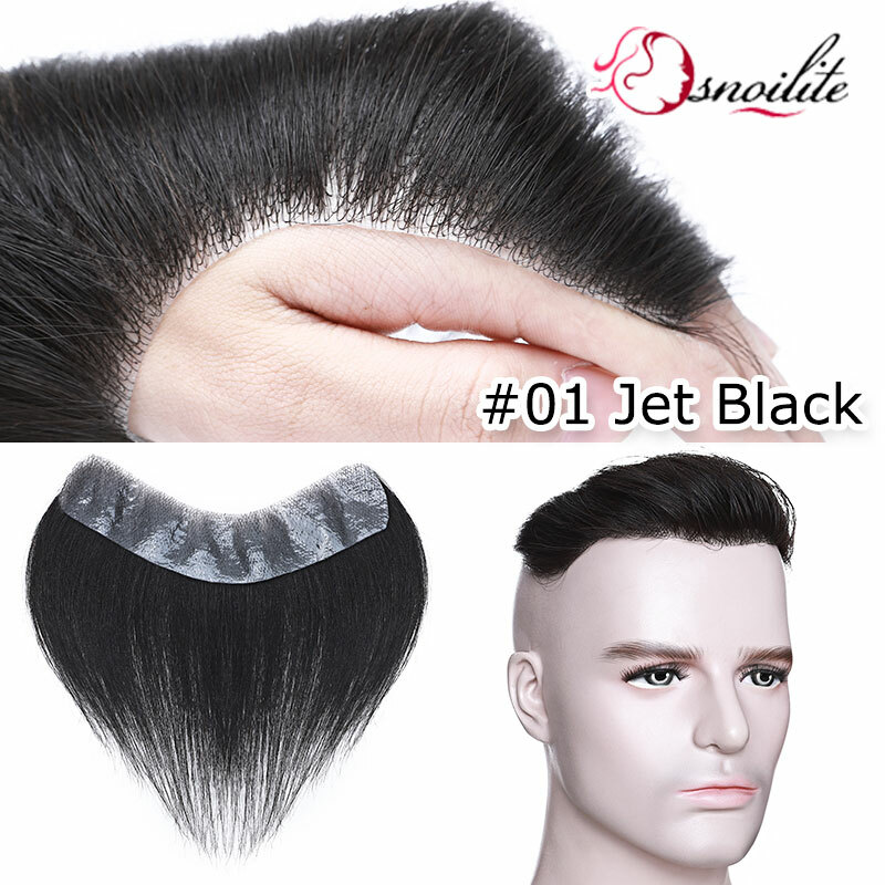 Mens Hair Replacement System Wig Thin Skin PU Base Toupee 100% Human Hair Piece