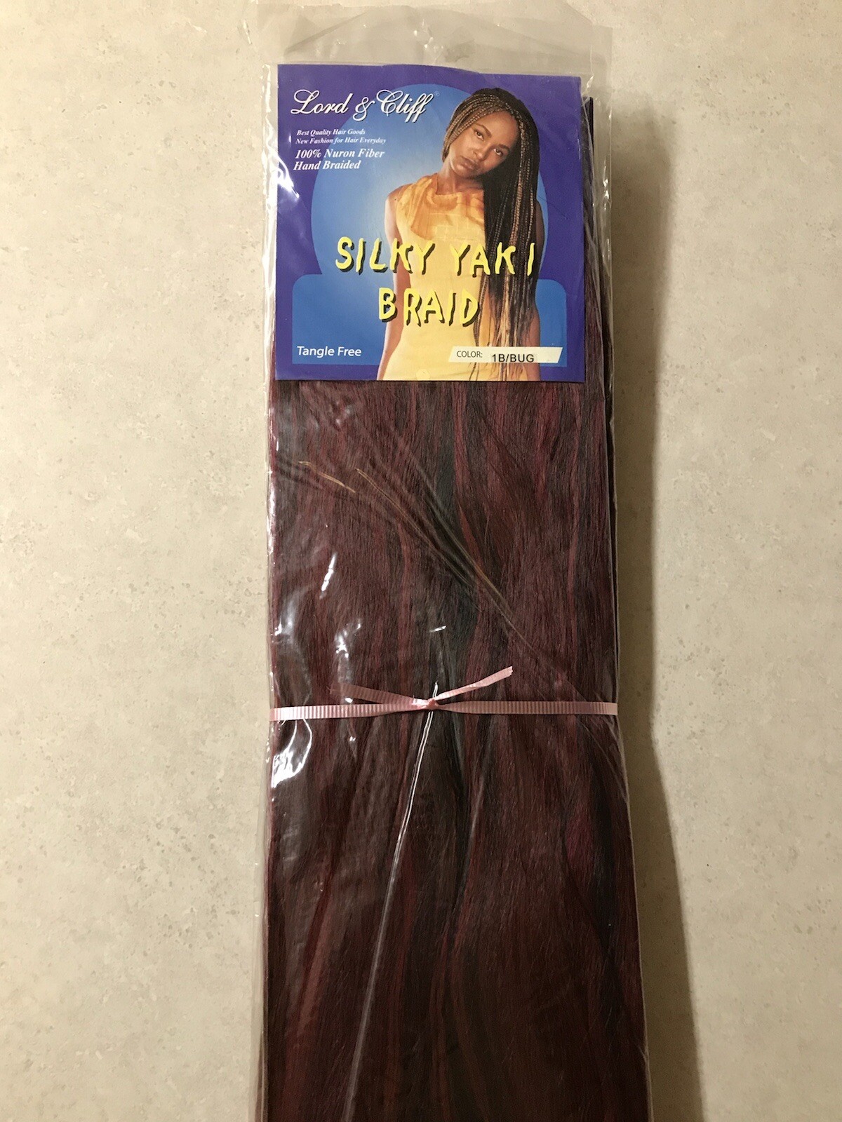 Lot Of 4 Lord & Cliff Yaky Ponytail 2 PCS Braid 100% Nuron Fiber Color-1B/BUG