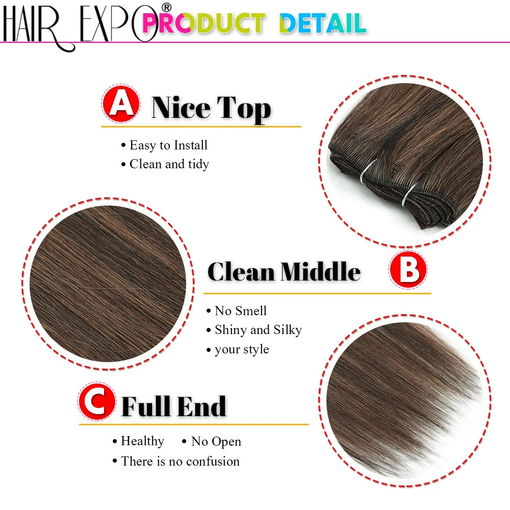 Smooth Long Ombre 26Inch Synthetic Yaki Straight Hair Bundles 150g Natural Hair