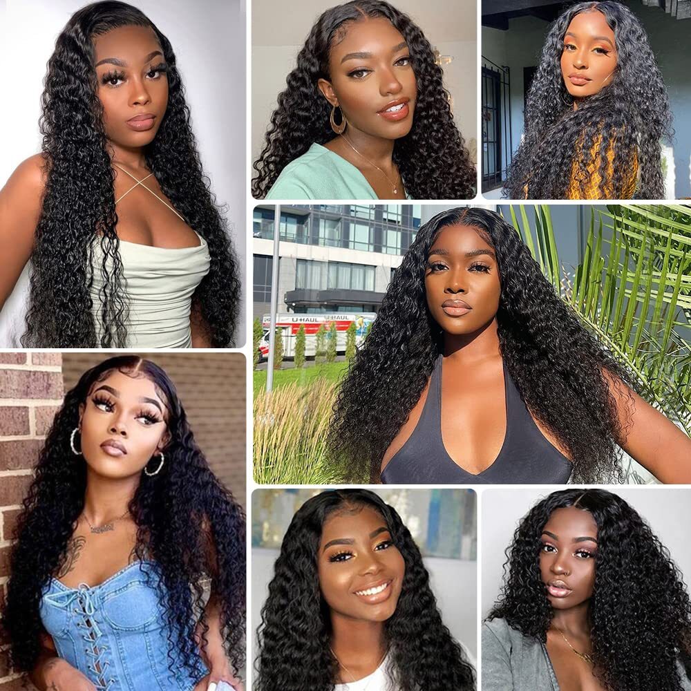 Deep Wave Silk Base Full Lace Human Hair Wig Pre Plucked 5×5 Silk Top Lace Wigs