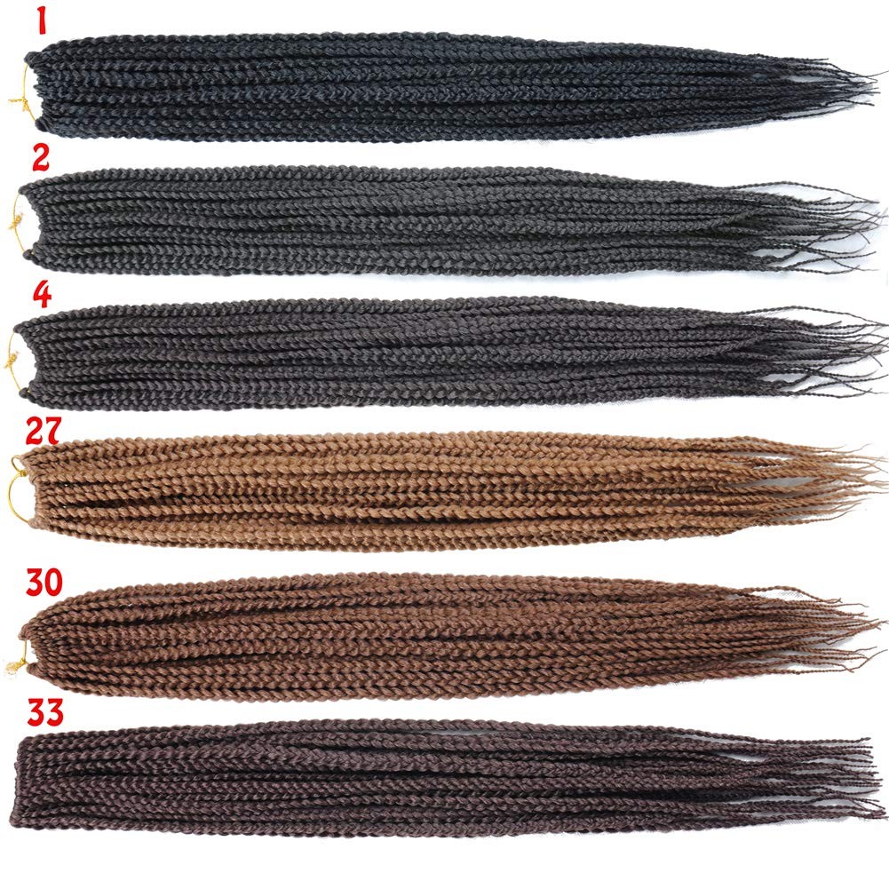 Mayloss 6 Packs/Lot 14/18/24/30 Inch 1Cm 20 Strands/Pack Thin 3X Braid Crochet