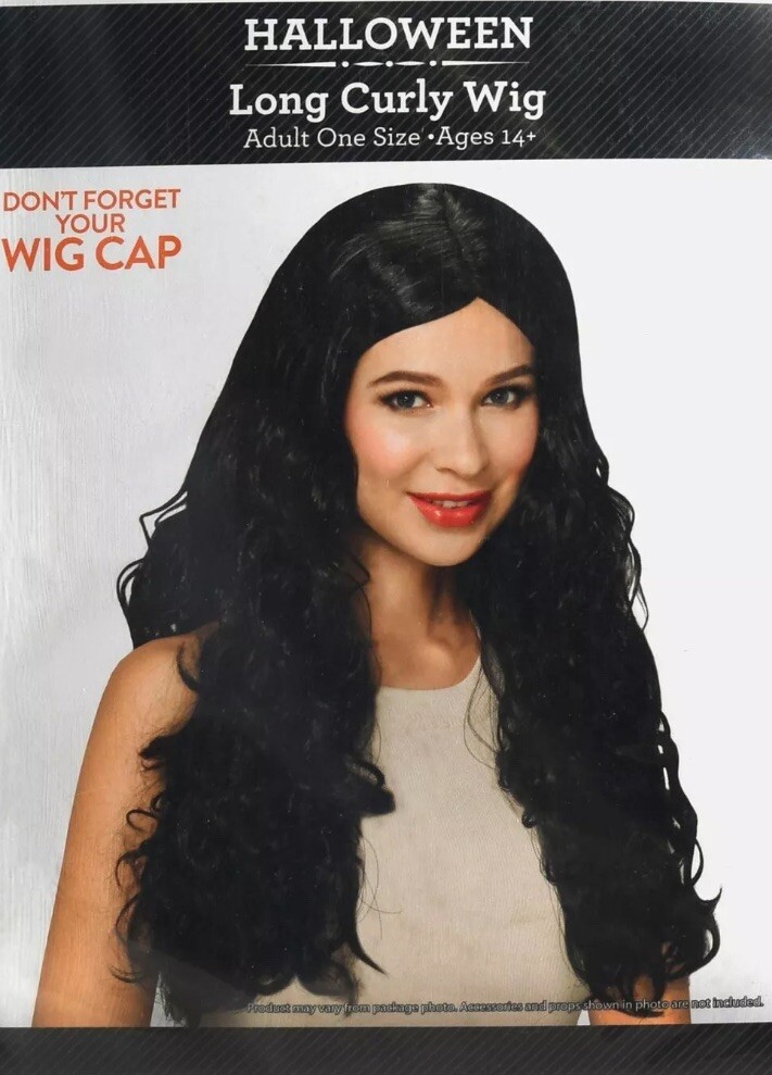30 Inch Long Wig Halloween Black Adult One Size 14+ Yrs Way To Celebrate