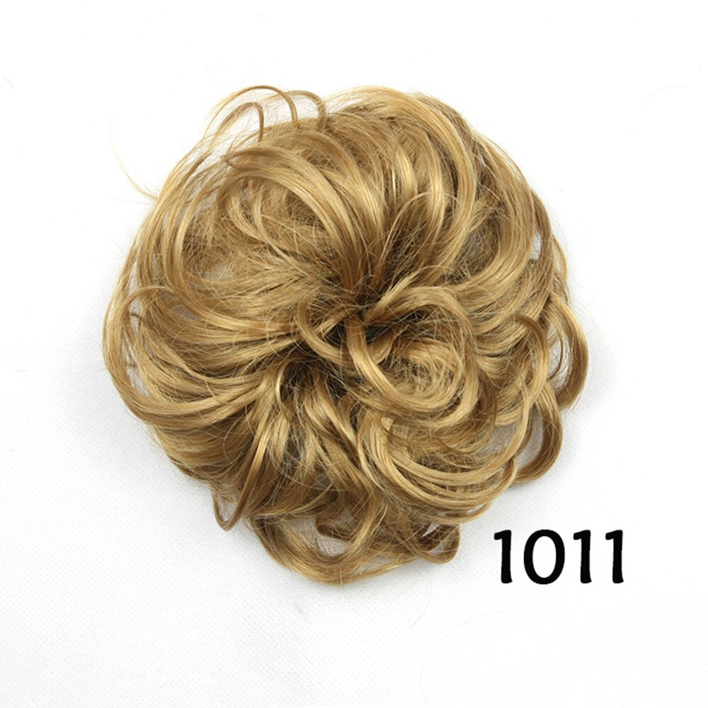 Messy Curly Bun Hairpieces for Women Synthetic Scrunchies Curls Ponytail Chignon