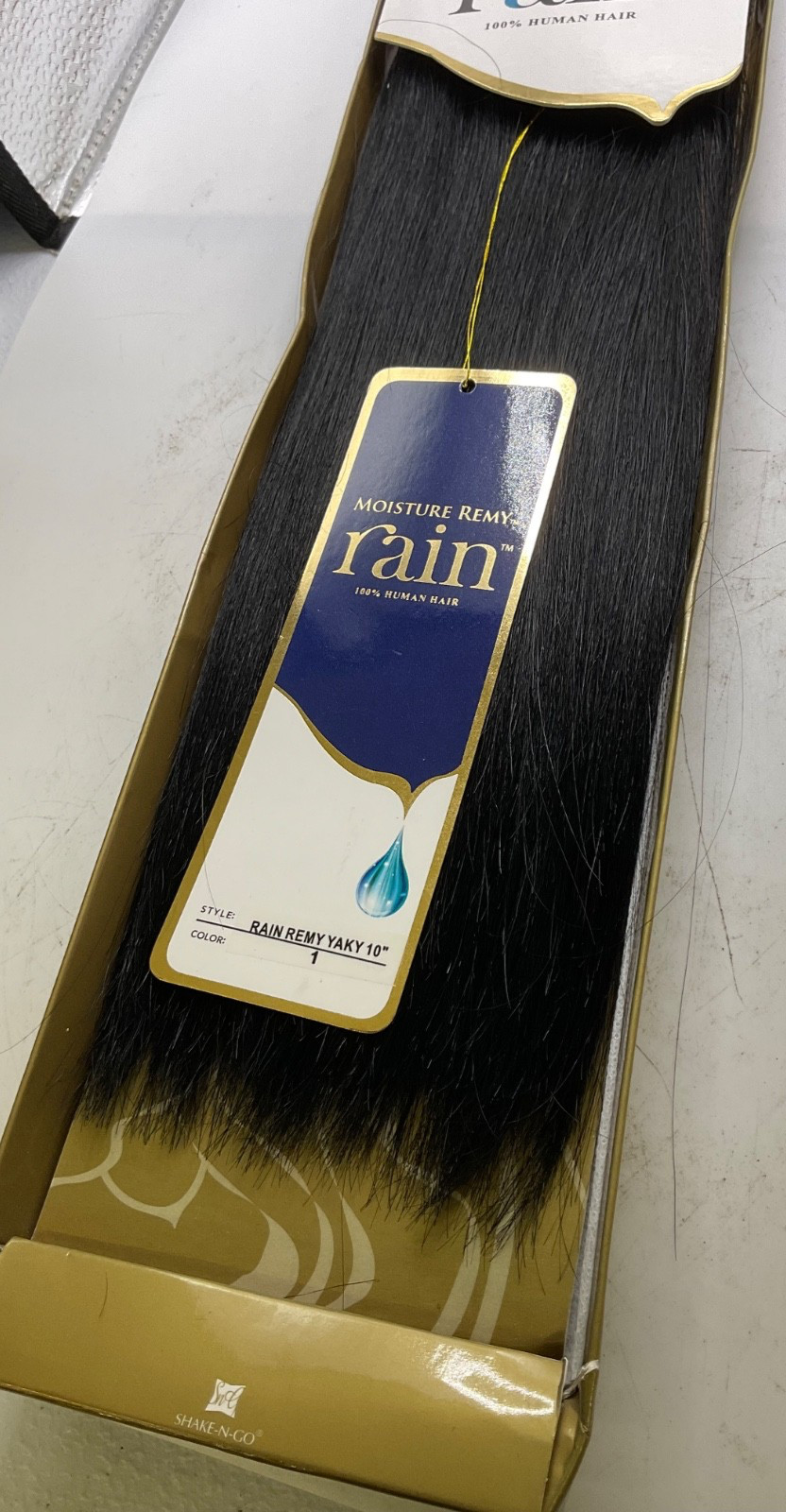 Moisture Remy Rain 100% Human Hair Rain Remy Yaky 10″ Color: 1