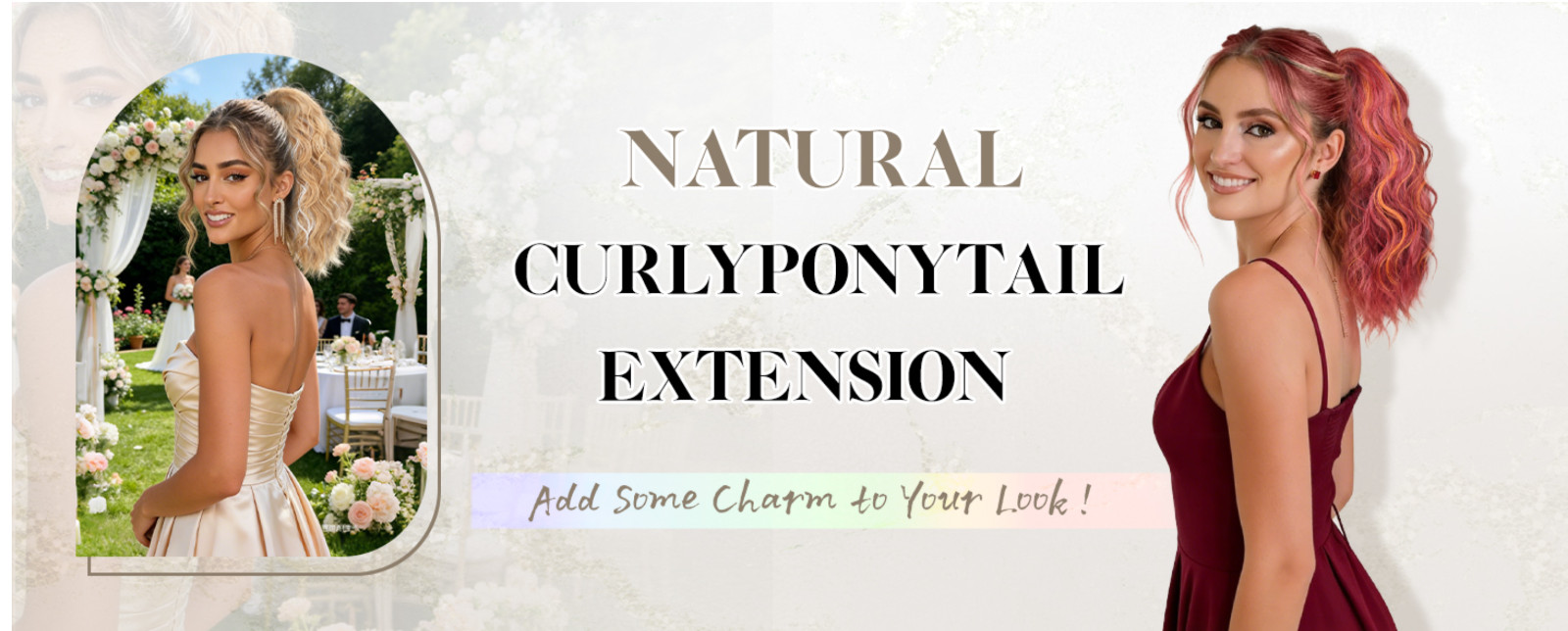 Claw Clip Ponytail Extension for Women Chocolate Brown with Blonde
