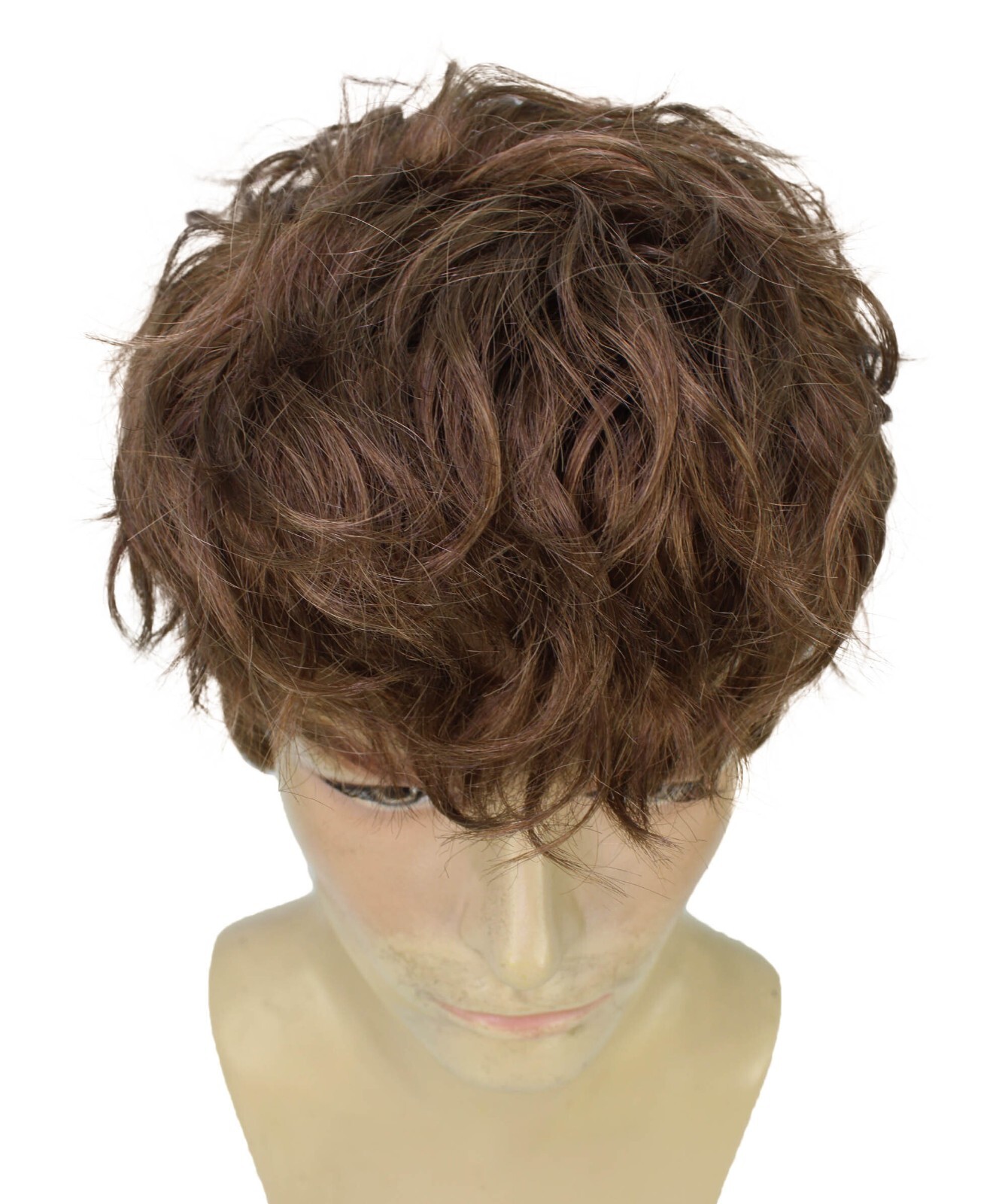 Adult Men’s Wizard Brown Wavy Wig | Best for Halloween | Flame-retardant,HM-1585