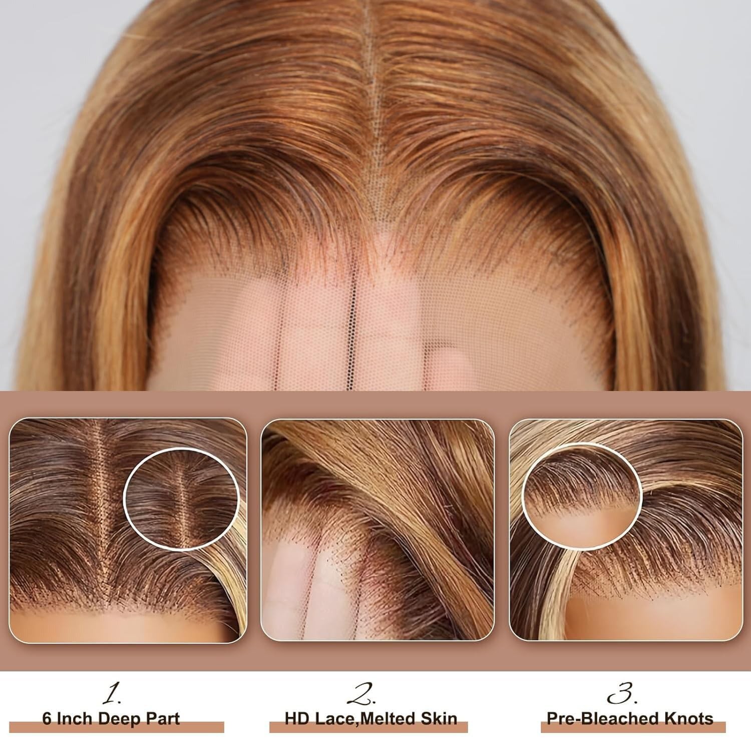 200 Density 13×6 Highlight Ombre 4/27 Body Wave Lace Front Wig Human Hair Ful…