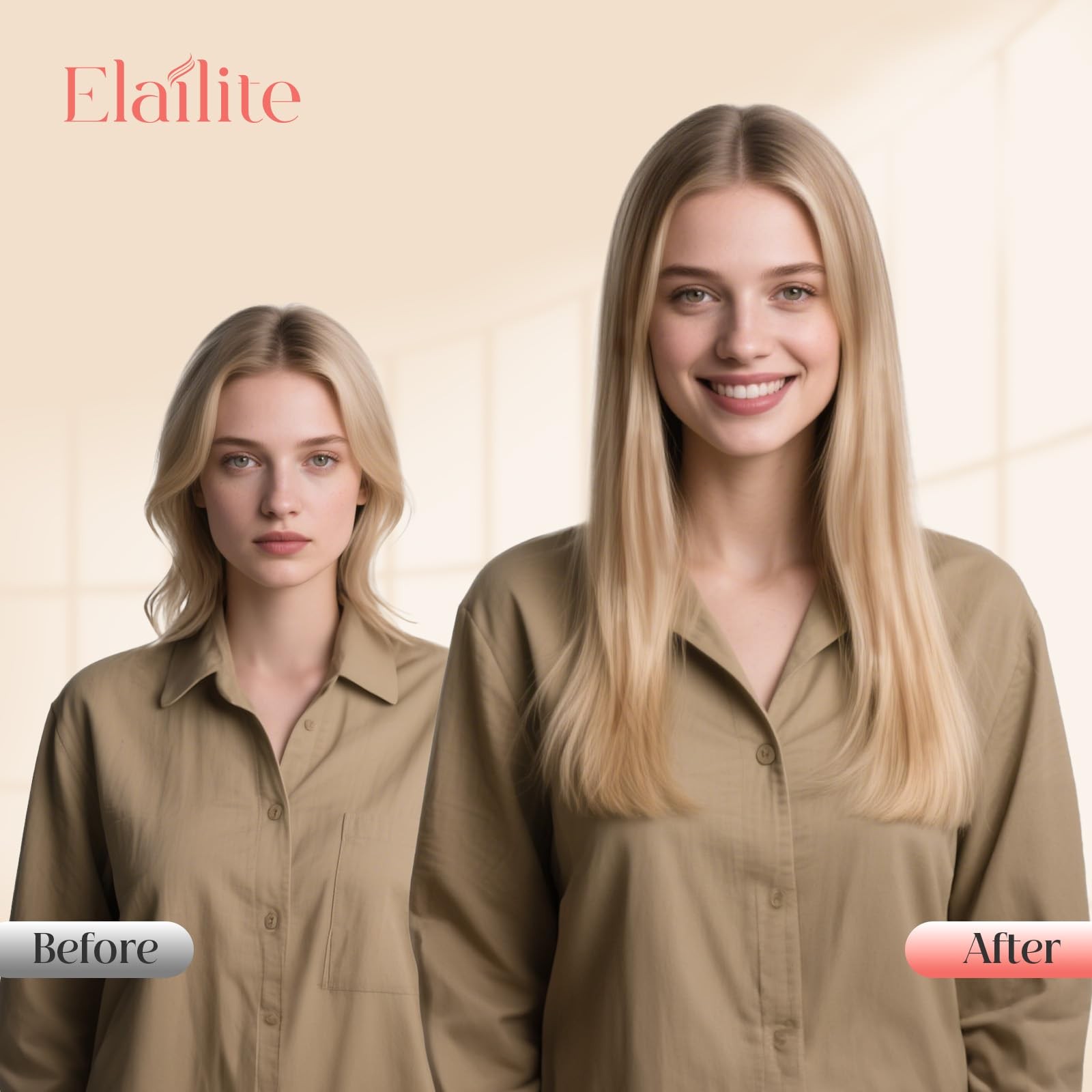 Elailite Clip In Hair Extensions Real Human Hair 3Pcs Lace Weft Remy Hairpieces