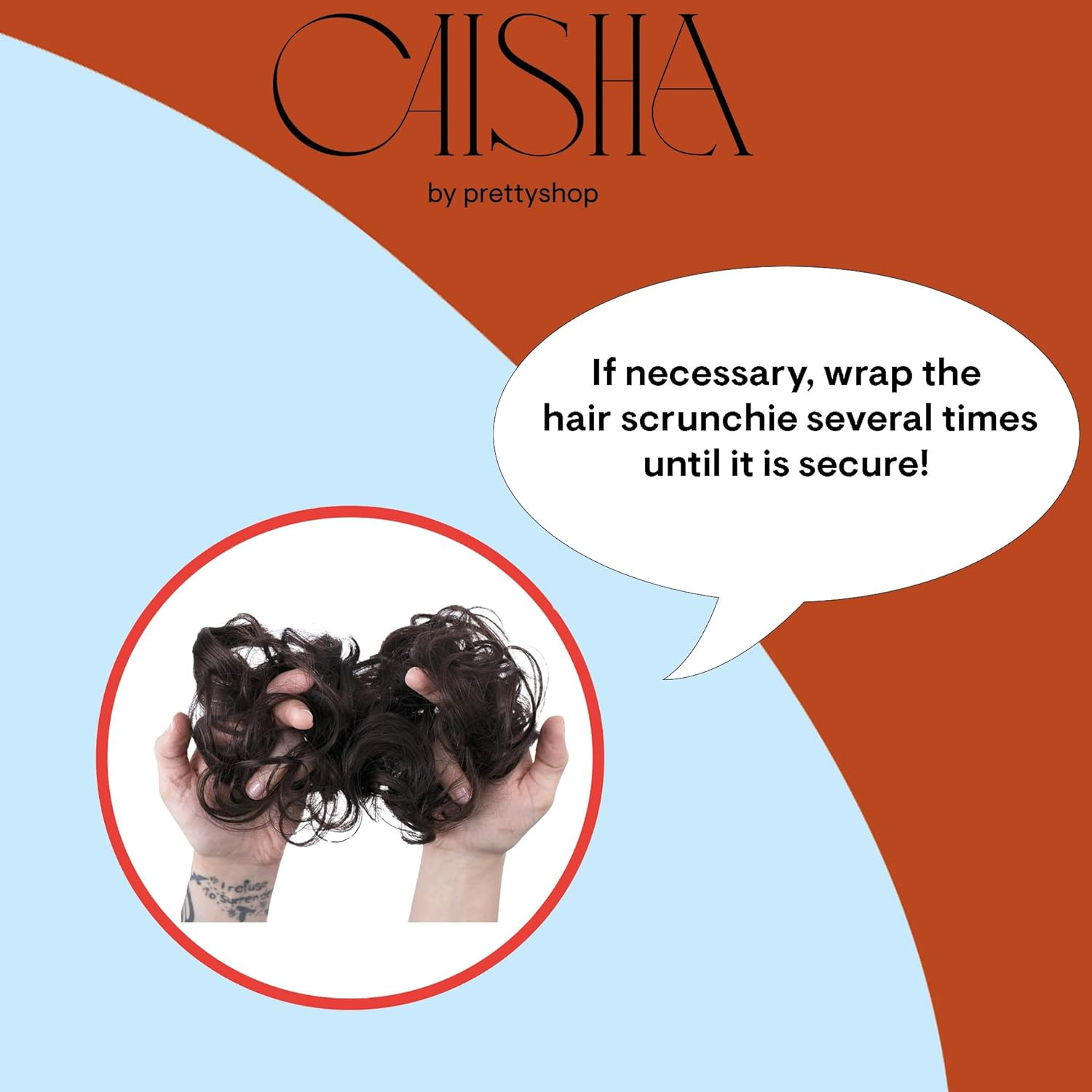 Jumbo Scrunchie Braided Updo Wavy Messy Bun Hairpiece Blond Mix G11D