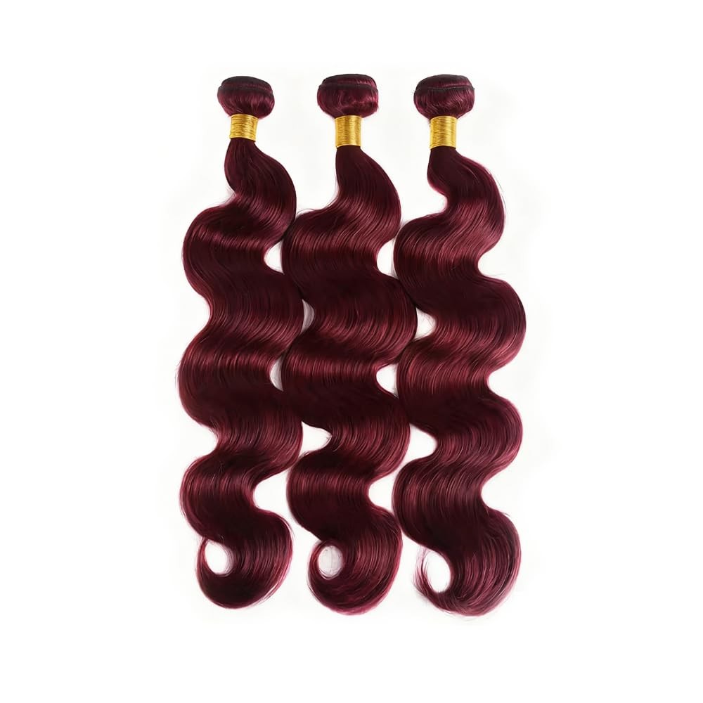 Burgundy Bundles Human Hair Wine Red Body Wave Huamn Hair Bundle 28 30 32 Inc…