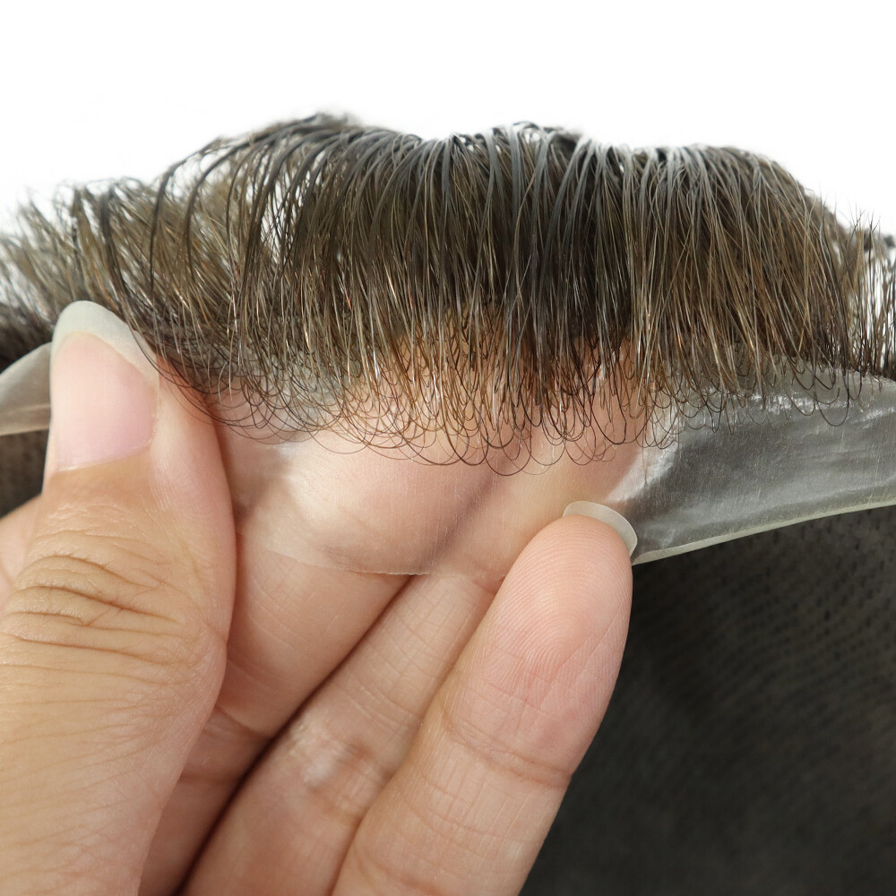 Mens Hair Replacement Ultra Thin Skin Toupee All Colors Hairpieces PU System Wig