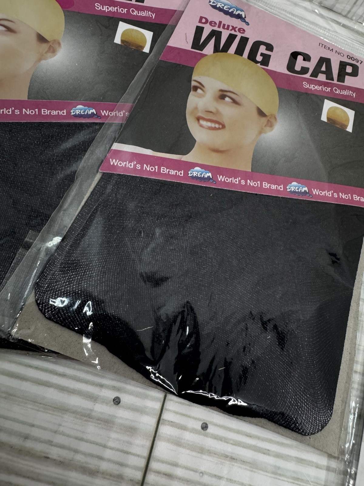 Dream World Deluxe Wig Cap Item Number 0097 Black One Size Fits All Lot Of 3