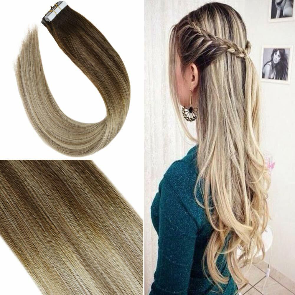 Seamless Super Tape in Human Hair Extensions Skin Weft Straight Remy Hair Thick