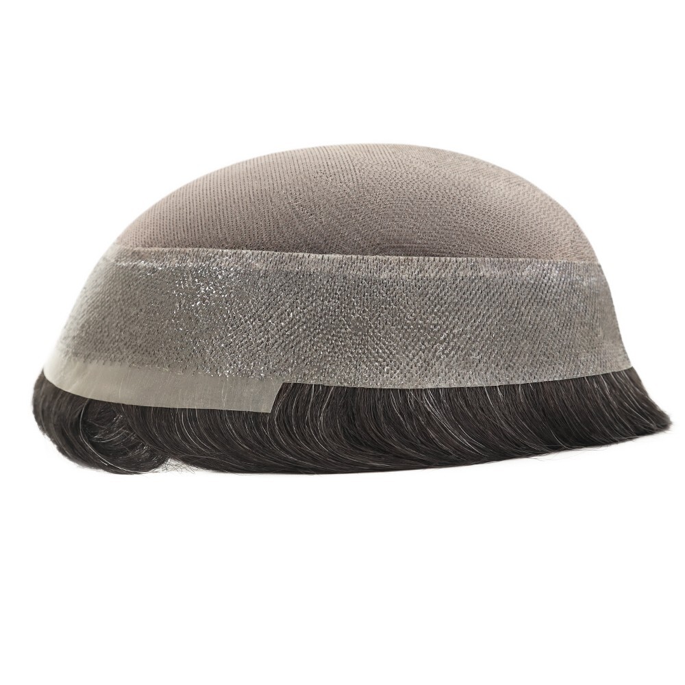 Toupee For Mens Human Hair Durable Mono Skin Replecement System Gent Hairpieces