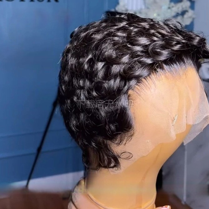 Pixie Curls Lace Front Wigs Pixie Cut Short Bob Human Hair Wig PrePlucked