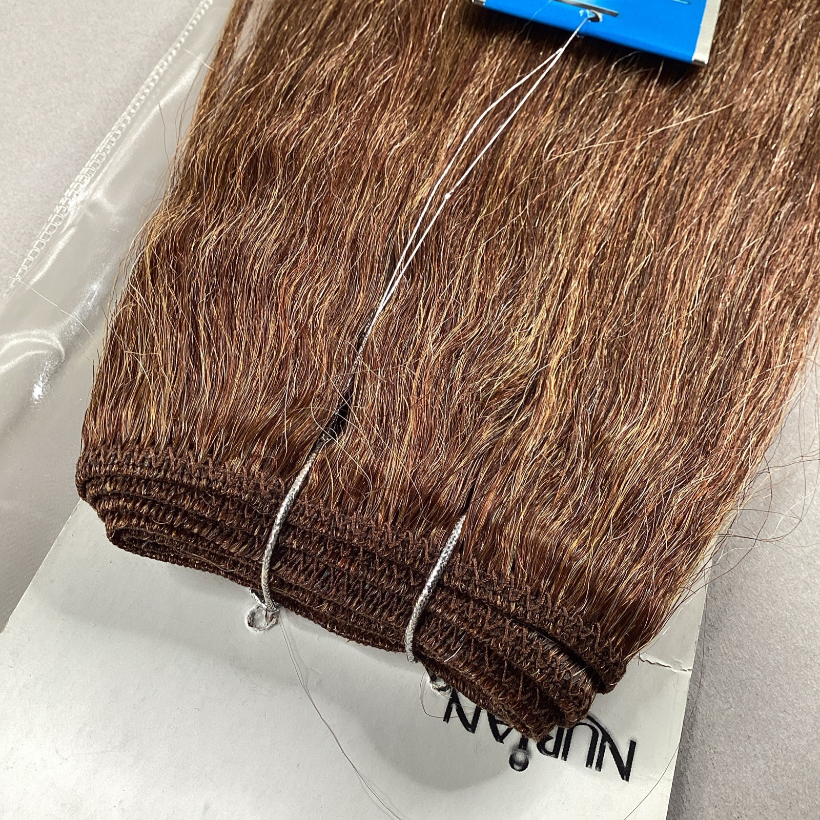 14” Straight Weave #F502 Brown Blonde Nubian Synthetic Blend Hair Extensions