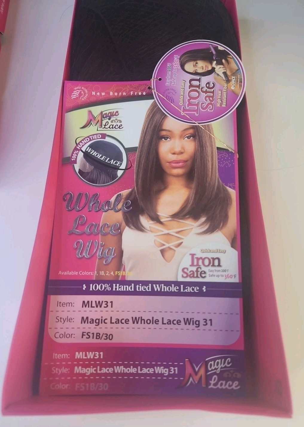 Magic Lace Whole Lace Wig MLW31 Color FS1B LACE FRONT WIG Iron Safe Up To 360F.