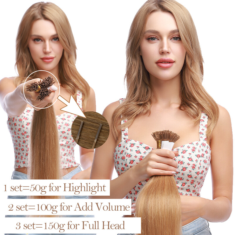 CLEARANCE Stick I Tip 100% Remy Human Hair Extensions Ketain Fusion Pre Bond