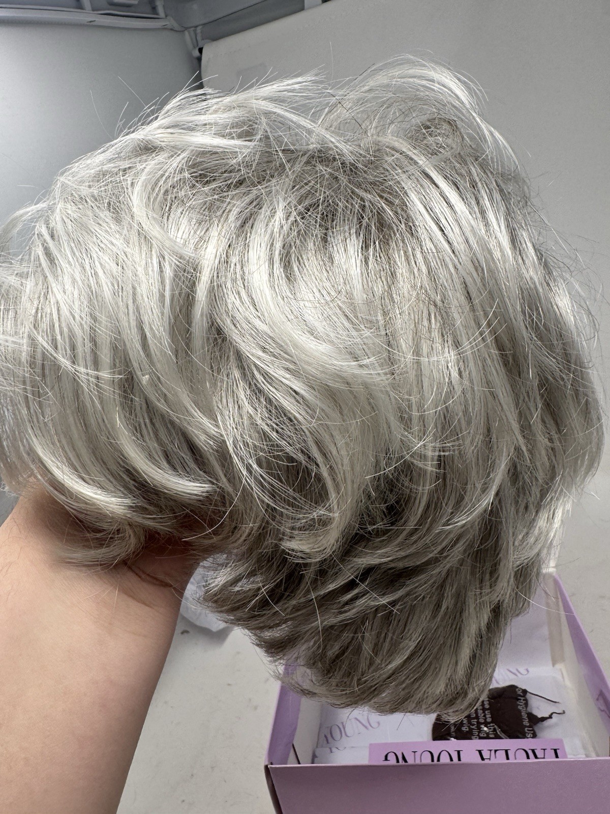 Paula Young Wig A7014 Color 56-60A Brussels-P Gray Salt & Pepper Short Wig