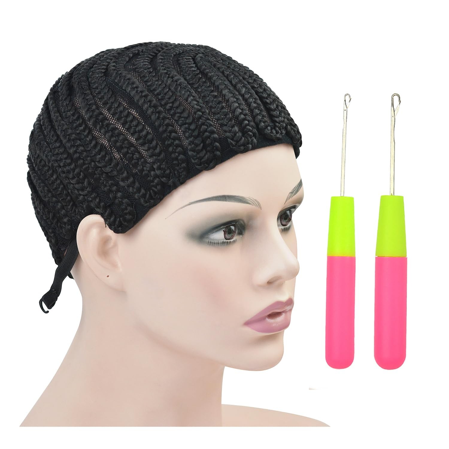 YTBYT Braided Wig Caps Cornrows Wig Caps Braided Cap with Adjustable Straps f…