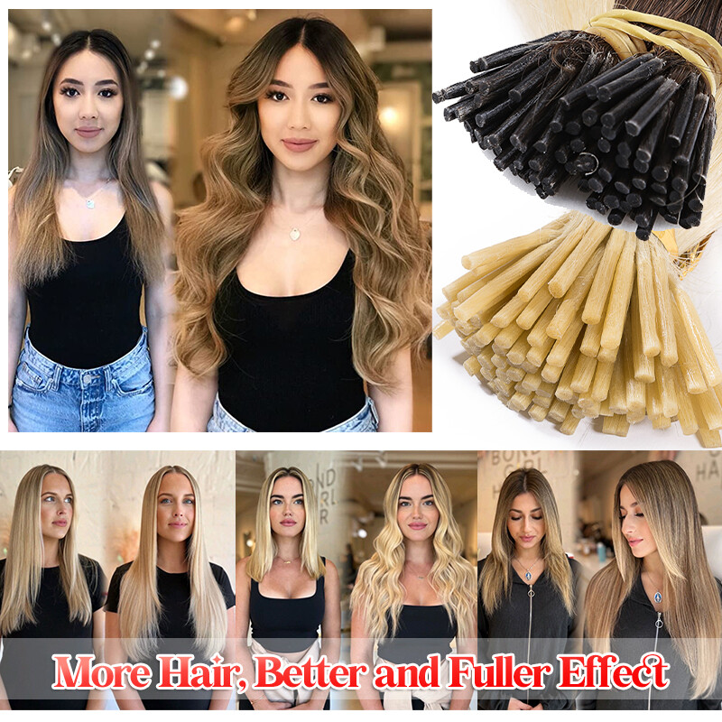 CLEARANCE I Tip Stick Blonde Russian Remy Human Hair Extensions Full Head 200g