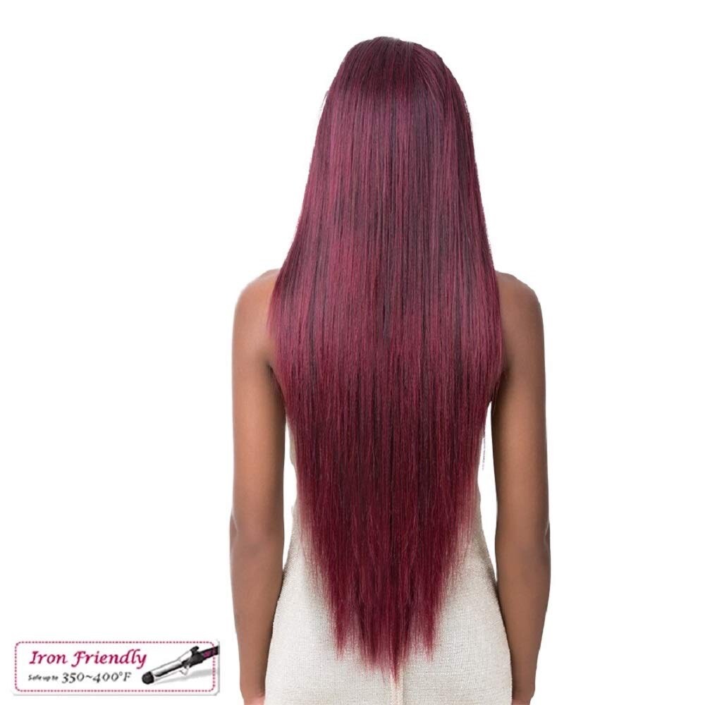It’s A Wig! Synthetic Natural Hairline Frontal S Lace Wig – Desiree 1B OFF BLACK