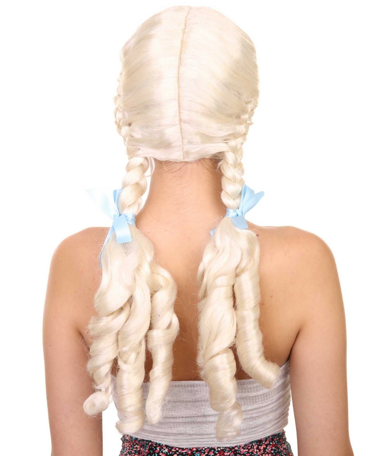 Kansas Farm Girl Blonde Wig Braids Cute Fancy Dress Up Halloween Costume HW-1375
