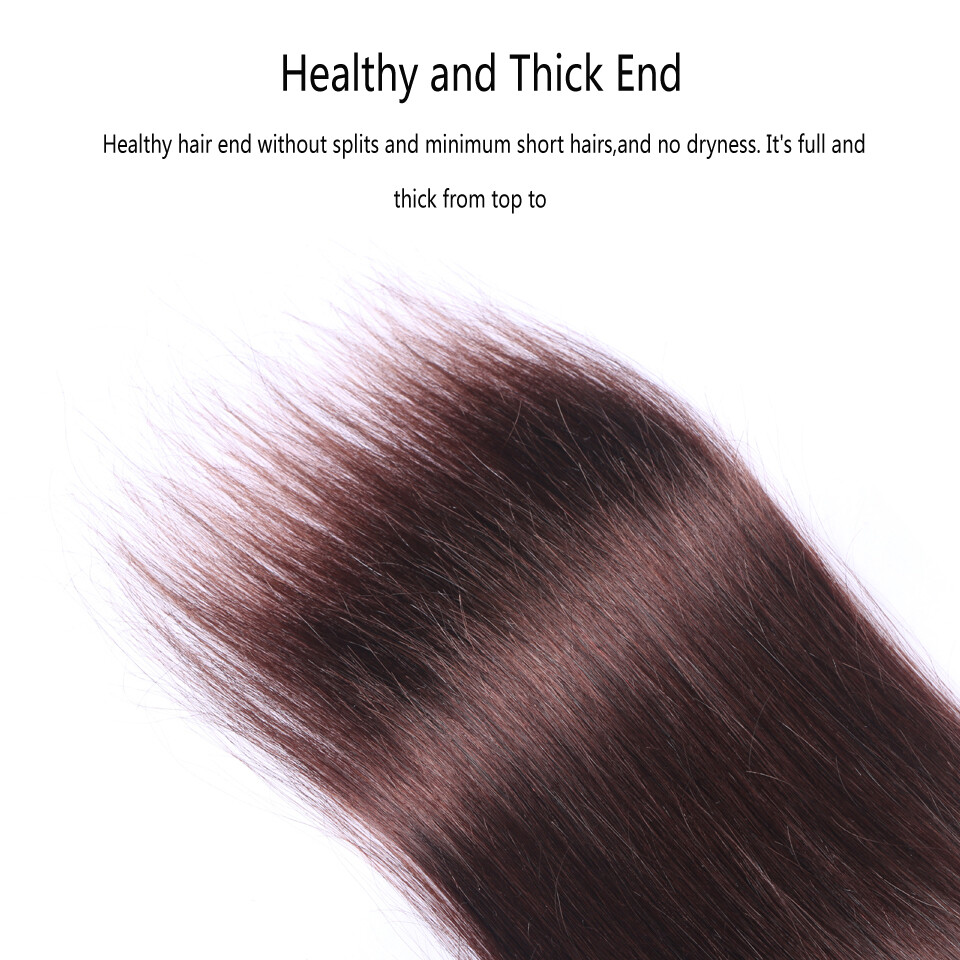 Dark Brown Straight Weave Hair Extension 100 Human Ali Bundle