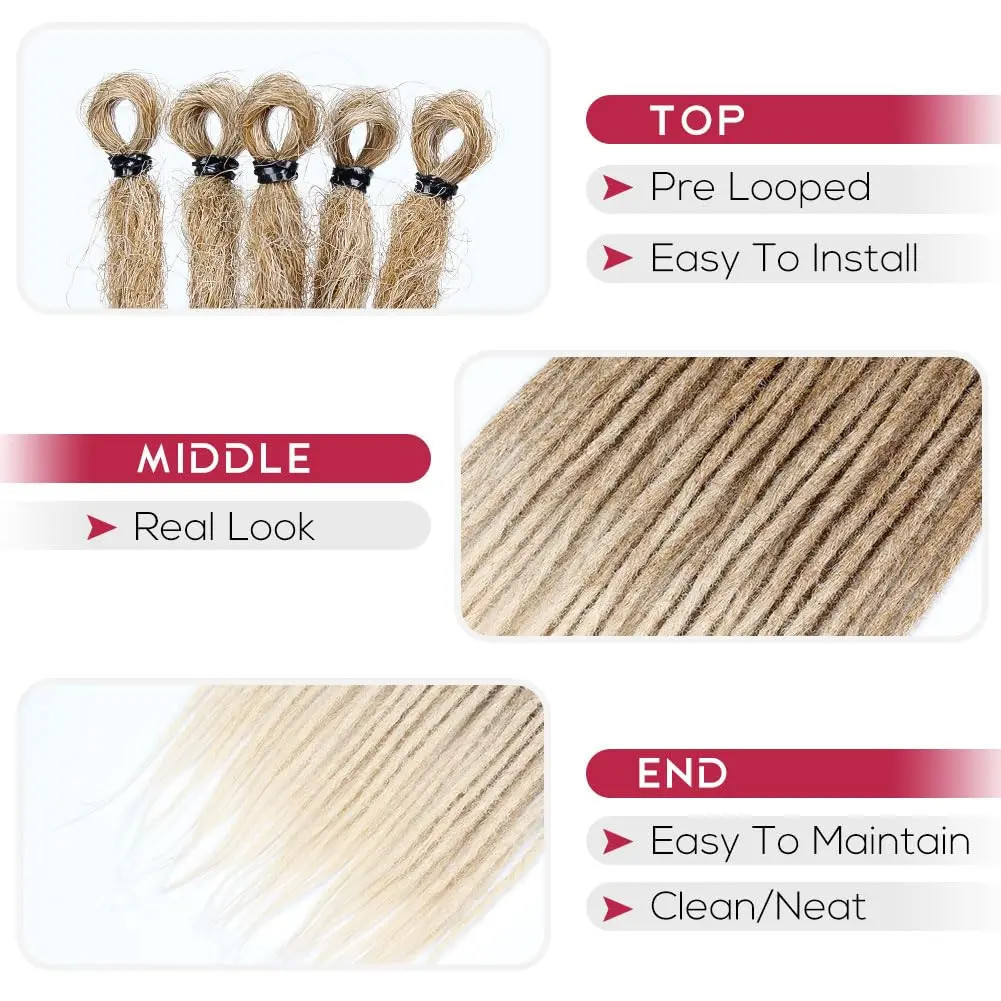 5 Strands Ombre Synthetic Dreadlock Extensions Reggae Crochet Braids Fake Hair