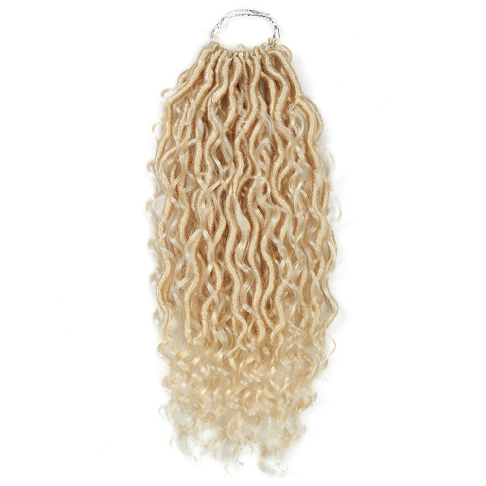 14″-26″ Goddess Faux Locs Crochet Hair River Locs Curly Braiding Hair Extensions