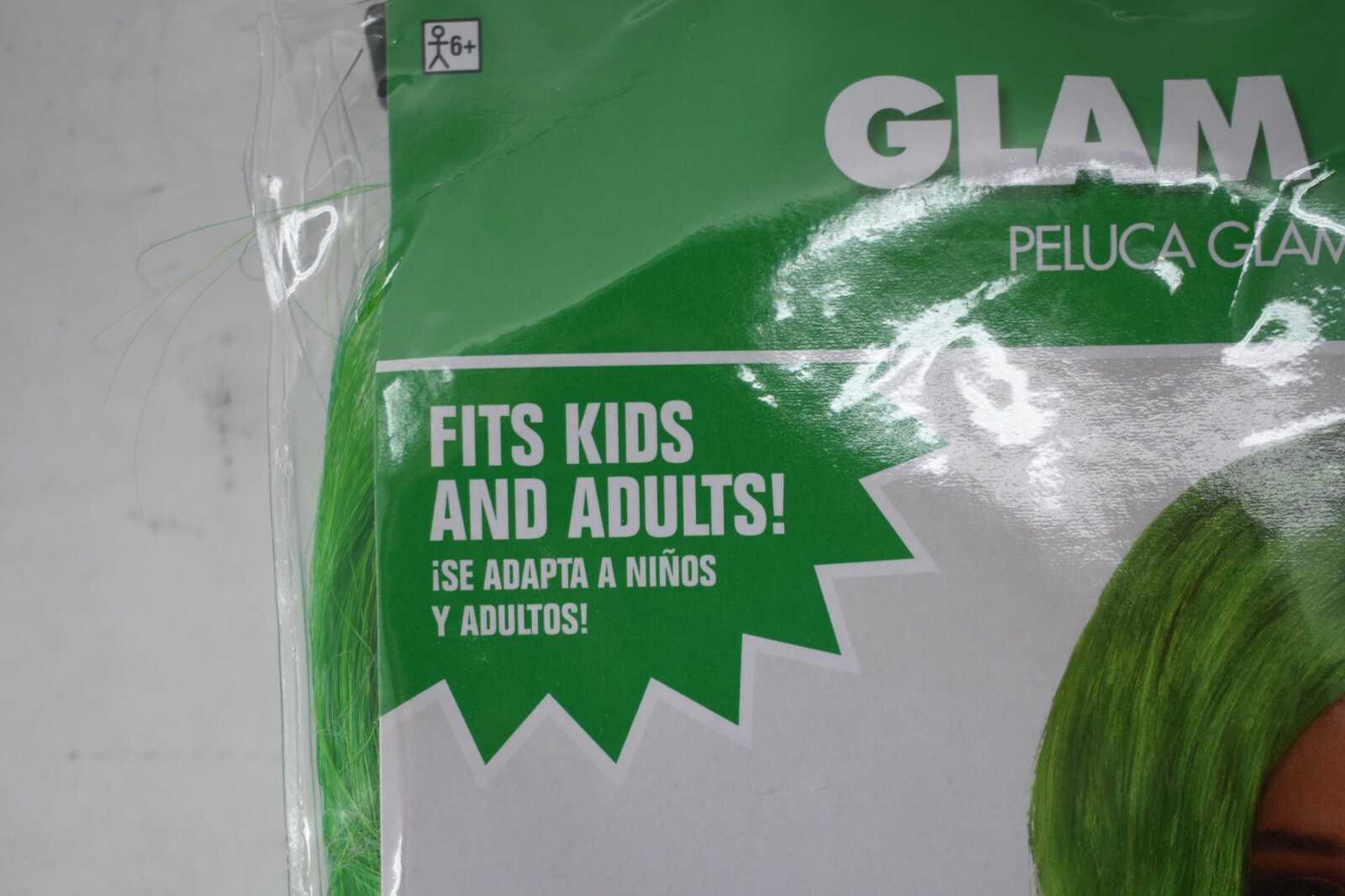 Glam Wig 3902269.03 Peluca Glamorosa Fits Kid & Adults Wigs Green Hair