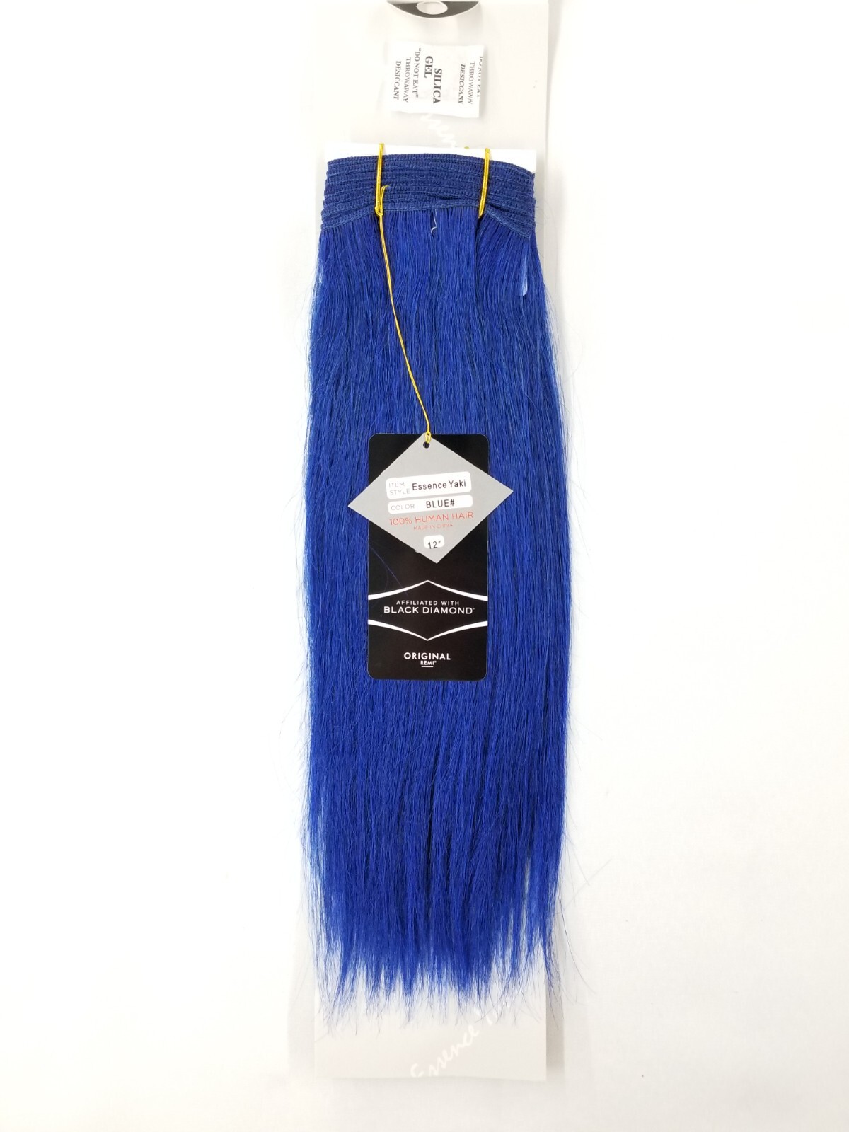 ONYX Black Diamond 100% Human Hair Natural Essence Yaki Weave Extension Blue