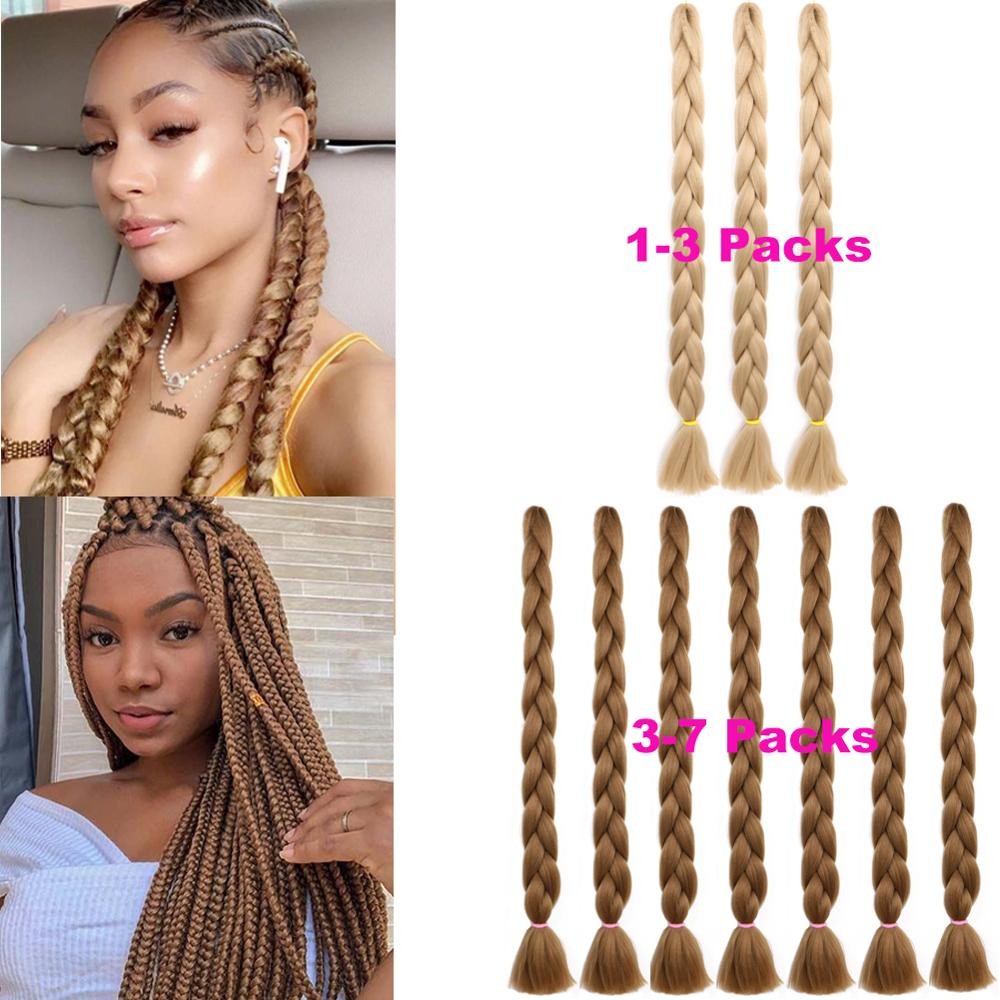 1Pack 41 Inch 165g Synthetic Braiding Crochet Hair Extension For Box Braids Hair
