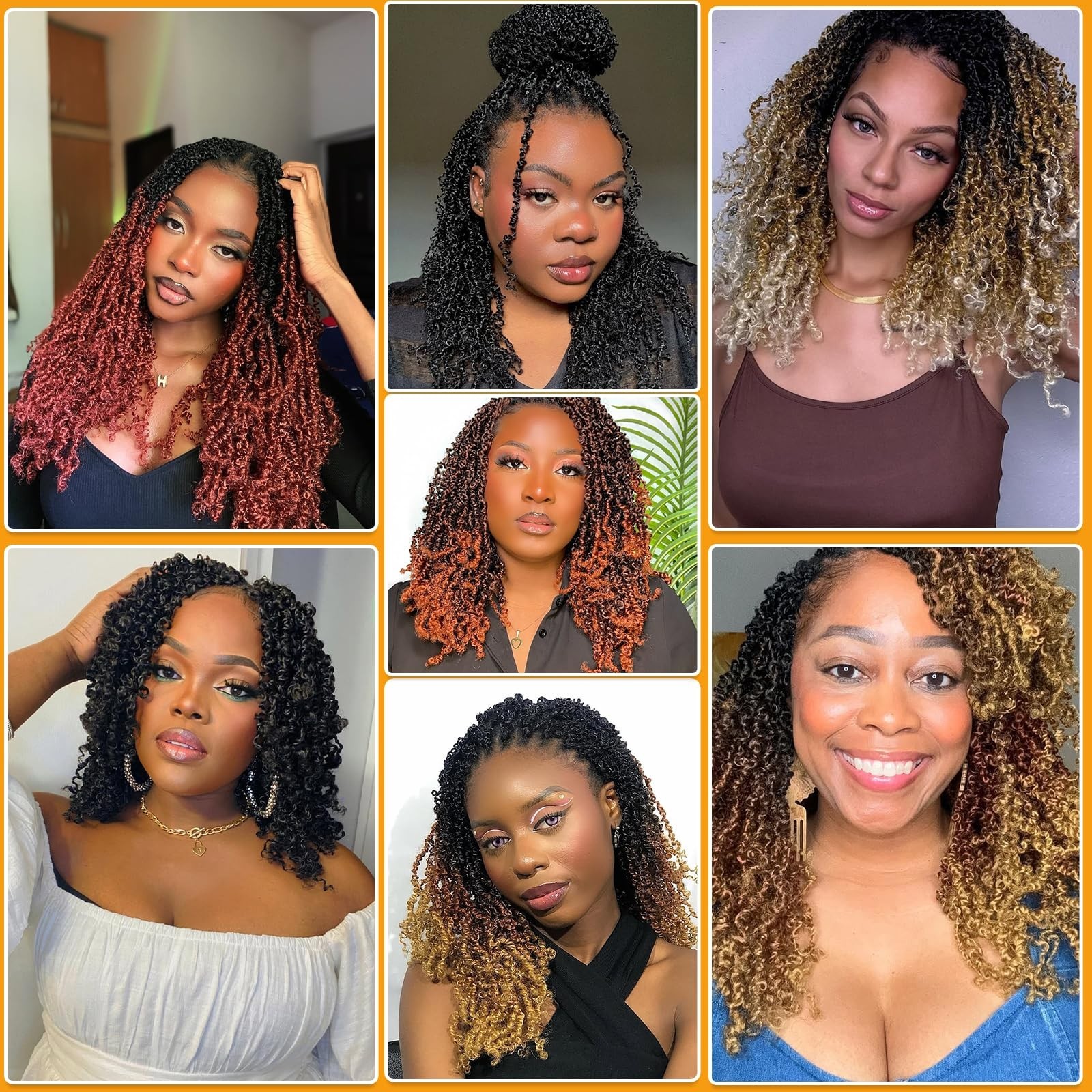 10 Inch Pre-Looped Yanky Twist Crochet Hair, 30 Strands/Pc, Mini Pa… Fast Ship