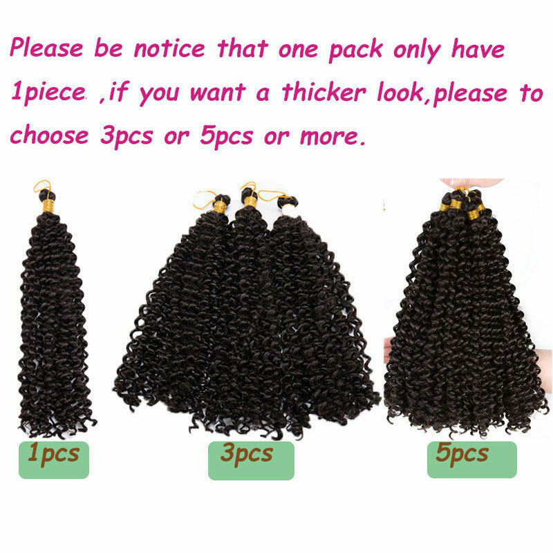 Afro Kinky Curly Hair Water Wave Crochet Braid Deep Weaving Synthetic Extension
