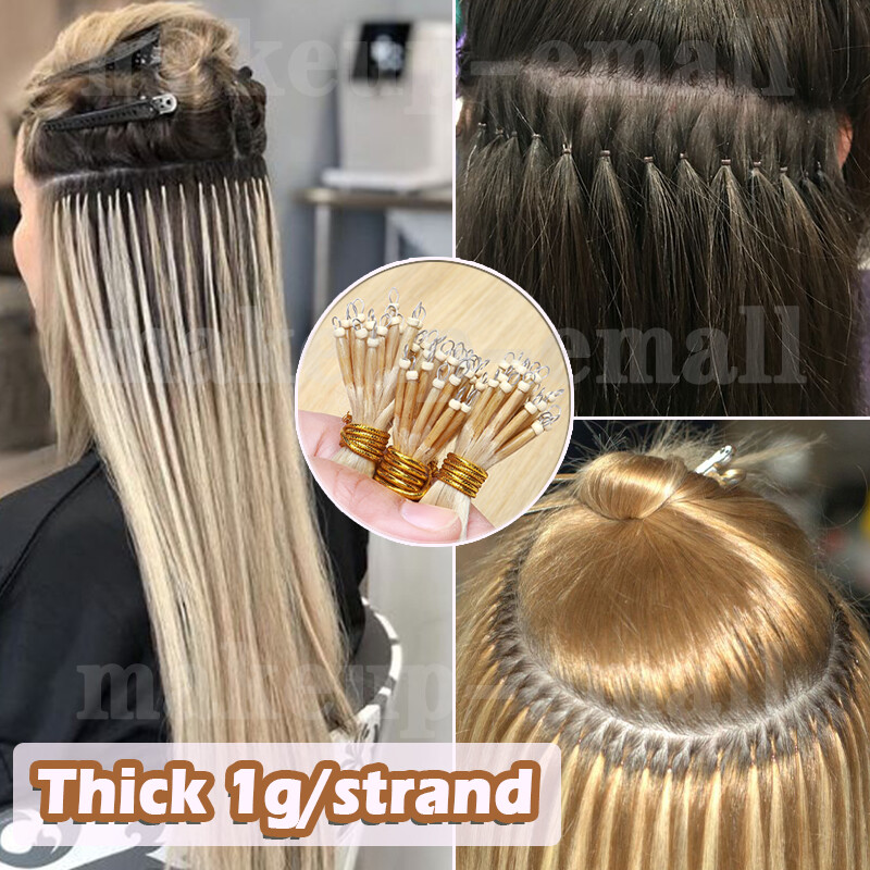 Nano Ring Tip Thick 100% Remy Human Hair Extensions 200g Micro Loop Ring Beads