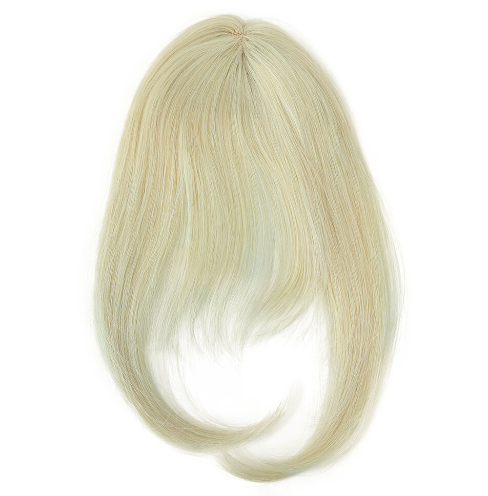 Women Fringe Blonde Hair Piece Natural Hairline Human Hair System Black Pieces