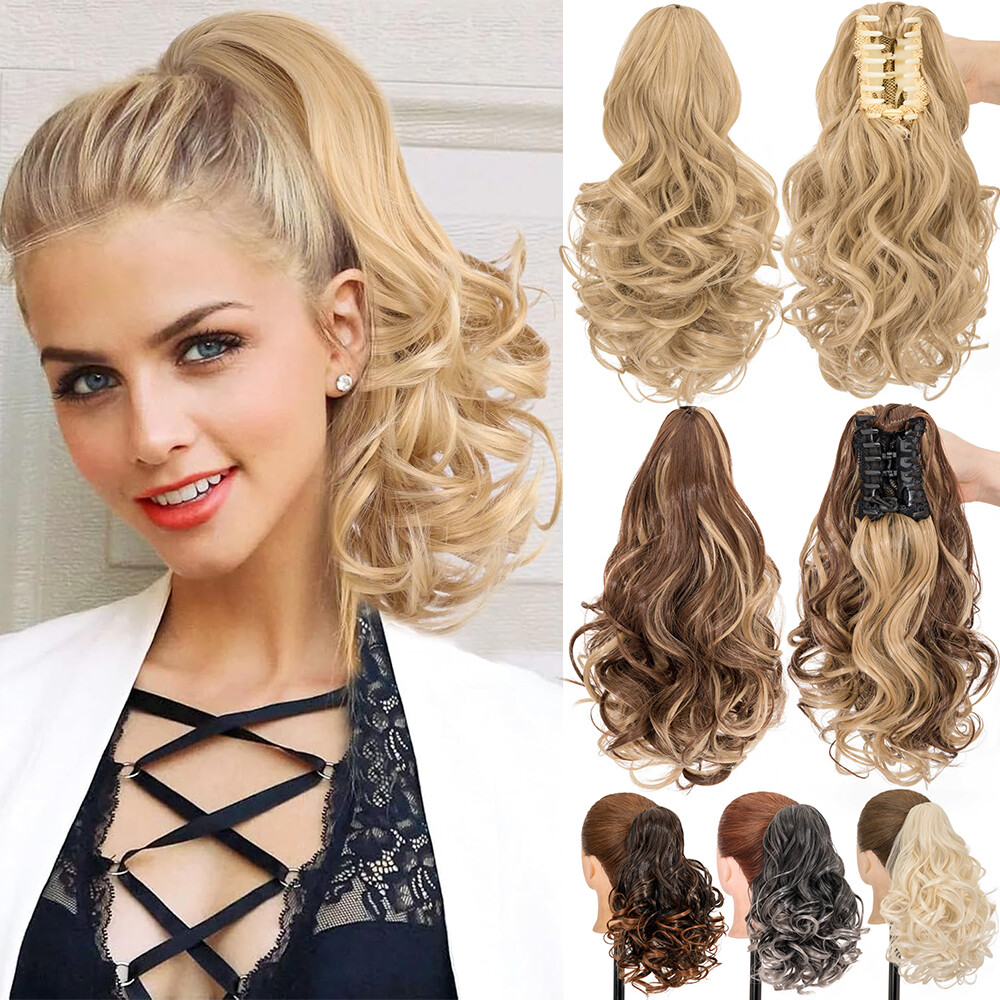 Lady Hairpiece 12″ Real Claw Ponytail Clip In Hair Extensions Pony Tail As Human