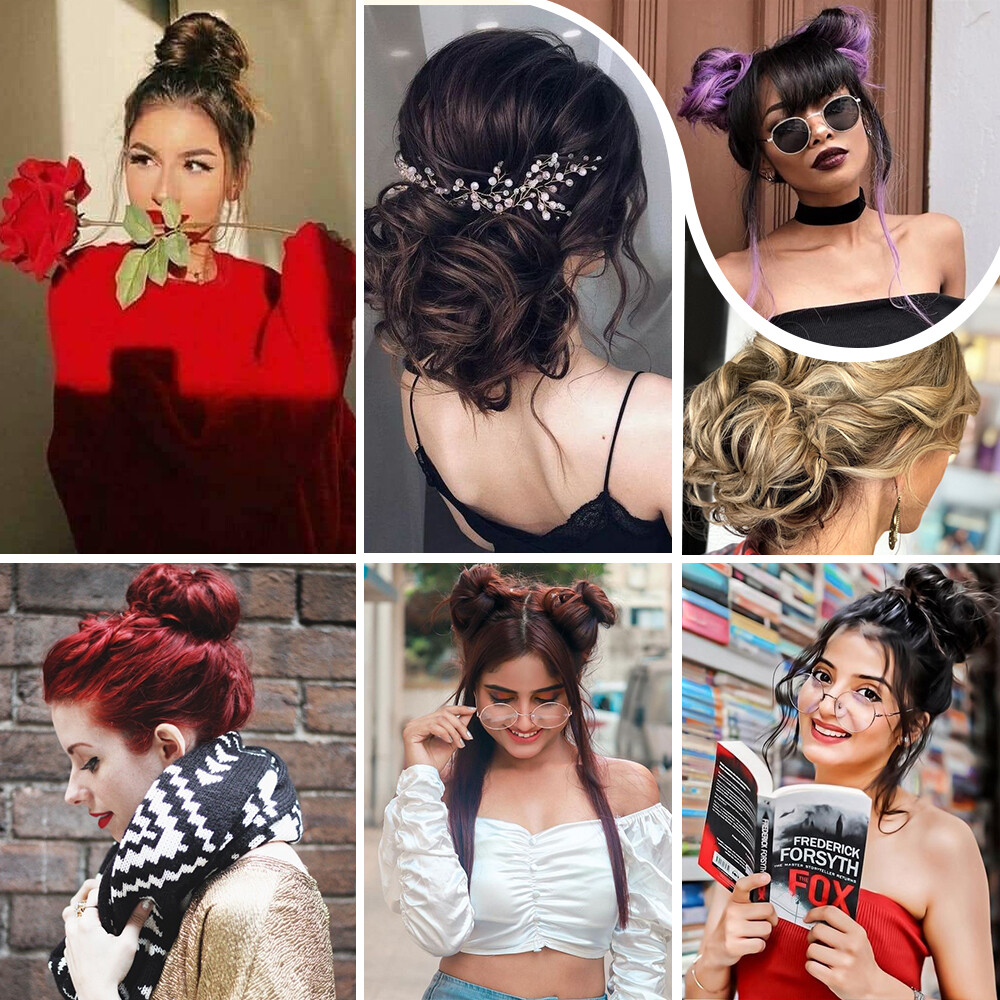 Curly Messy Bun Hair Piece Scrunchie Natural Updo Extensions Real as human THICK