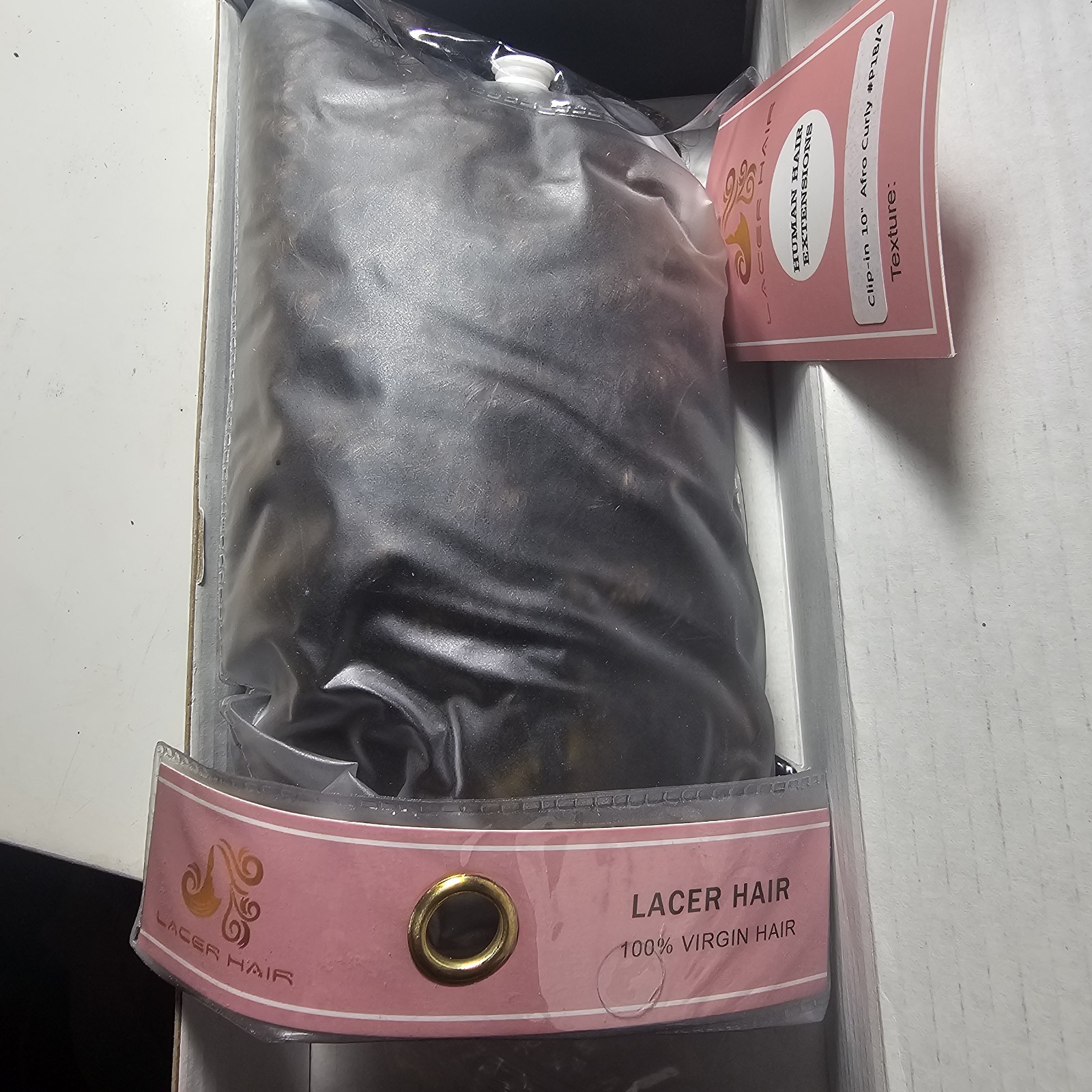 LacerHair 100% Remy Virgin Human Hair 12″ Kinky Curly #1B