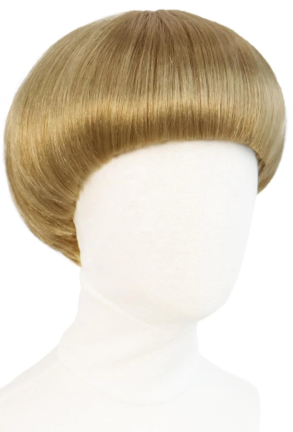 Short Blonde Bob Wig with Bangs Mushroom Wigs for Men 60s 70s Bowl Cut Wigs for