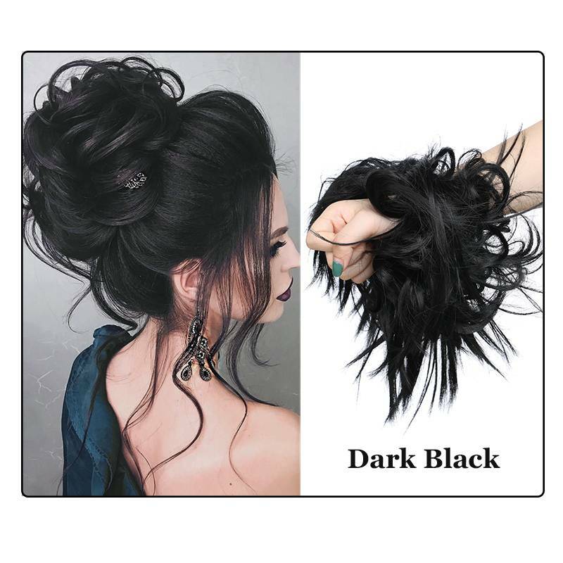 Large Thick Messy Bun Ponytail Scrunchie Hair Piece Extensions Real as Human USA